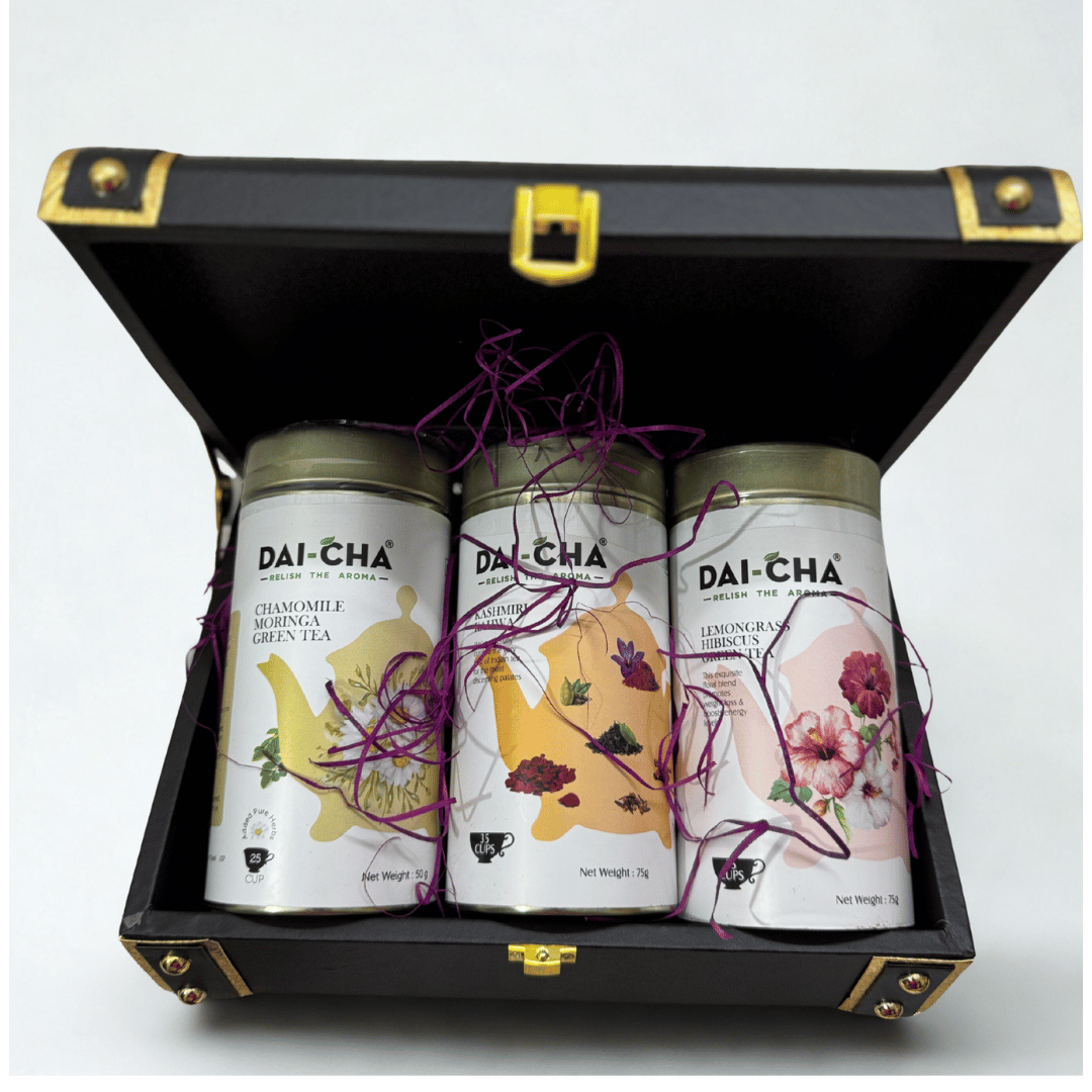Luxury Truck Box Gift Hamper โ DAI-CHA & Twinings Teas, Kunafa, Protein Bars, Premium Chocolates & Gourmet Cookies | Corporate & Festive Gifting