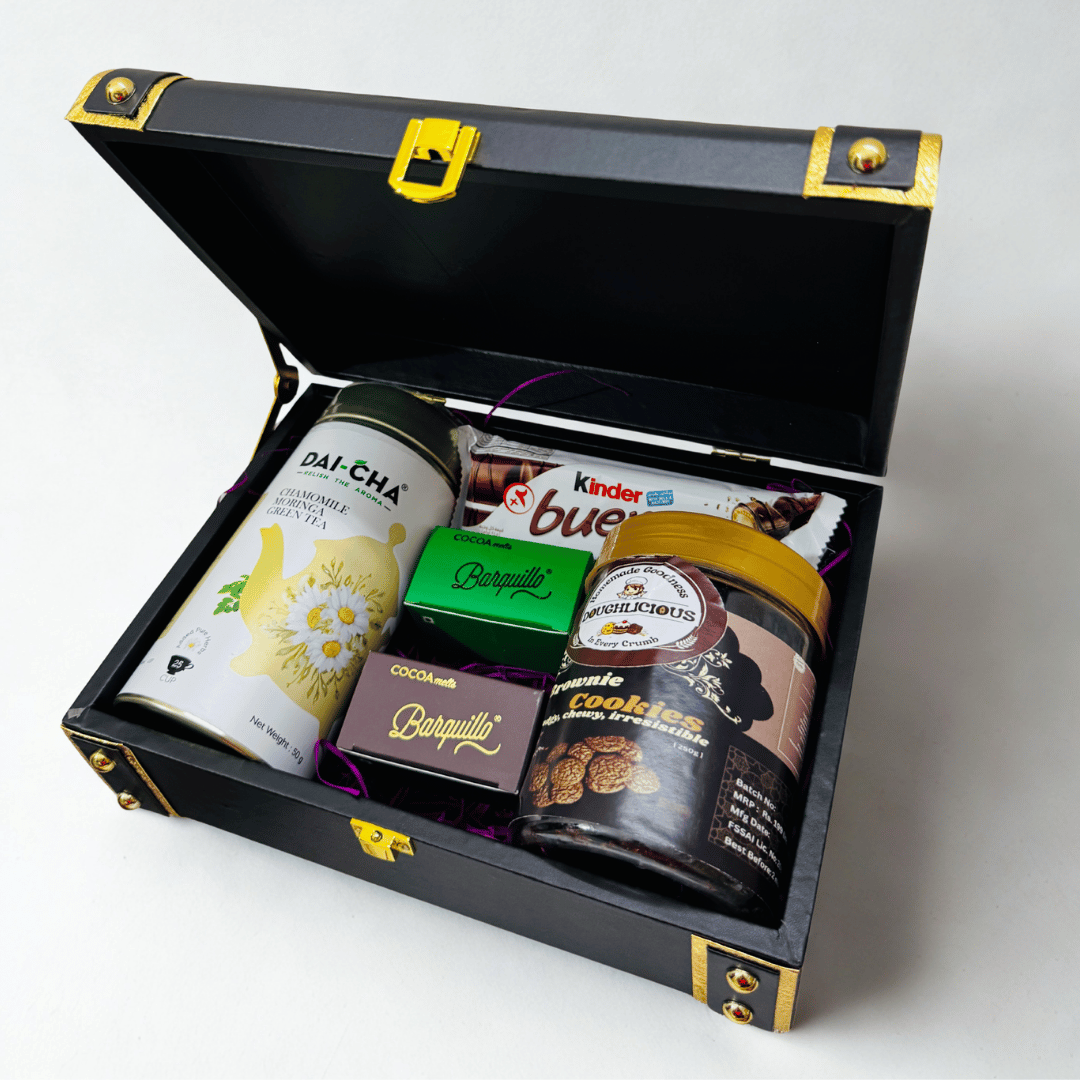 Luxury Truck Box Gift Hamper โ DAI-CHA & Twinings Teas, Kunafa, Protein Bars, Premium Chocolates & Gourmet Cookies | Corporate & Festive Gifting
