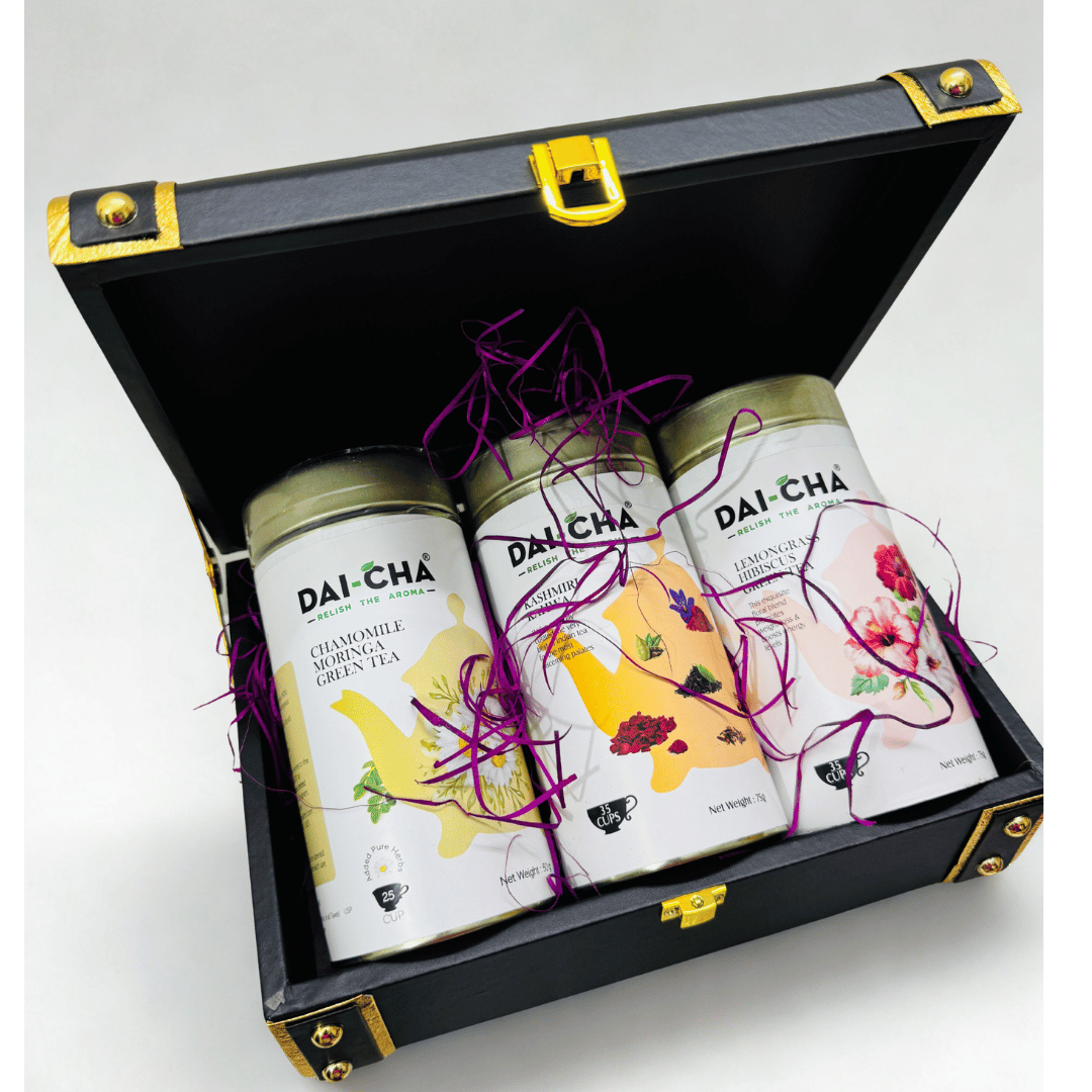 Luxury Truck Box Gift Hamper โ DAI-CHA & Twinings Teas, Kunafa, Protein Bars, Premium Chocolates & Gourmet Cookies | Corporate & Festive Gifting