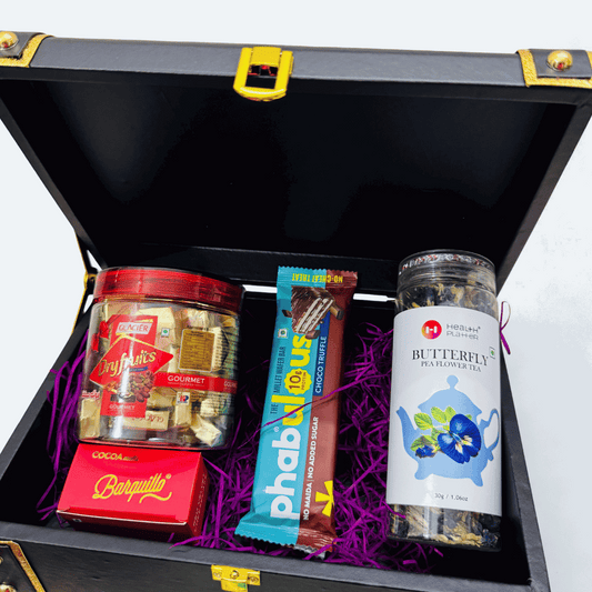 Luxury Truck Box Gift Hamper – DAI-CHA & Twinings Teas, Kunafa, Protein Bars, Premium Chocolates & Gourmet Cookies | Corporate & Festive Gifting