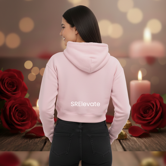 Heart- Female Cropped Hoodie