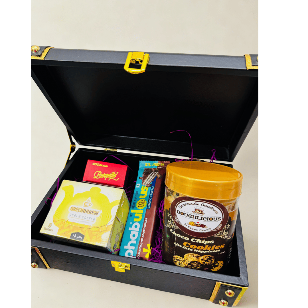 Luxury Truck Box Gift Hamper โ DAI-CHA & Twinings Teas, Kunafa, Protein Bars, Premium Chocolates & Gourmet Cookies | Corporate & Festive Gifting