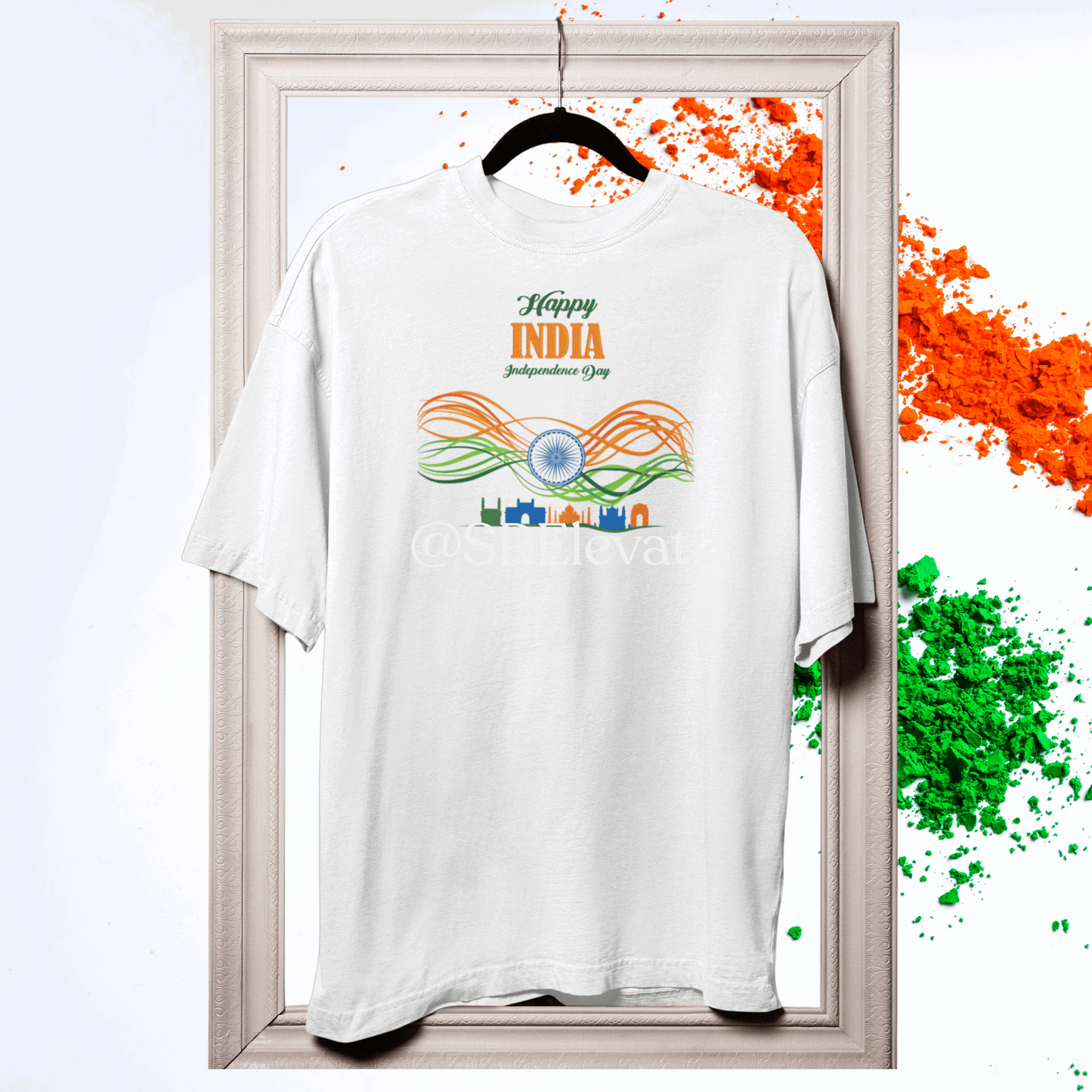 🇮🇳 Independence Day Oversized T-Shirt – Bio-Wash Cotton | Unisex Comfort Fit