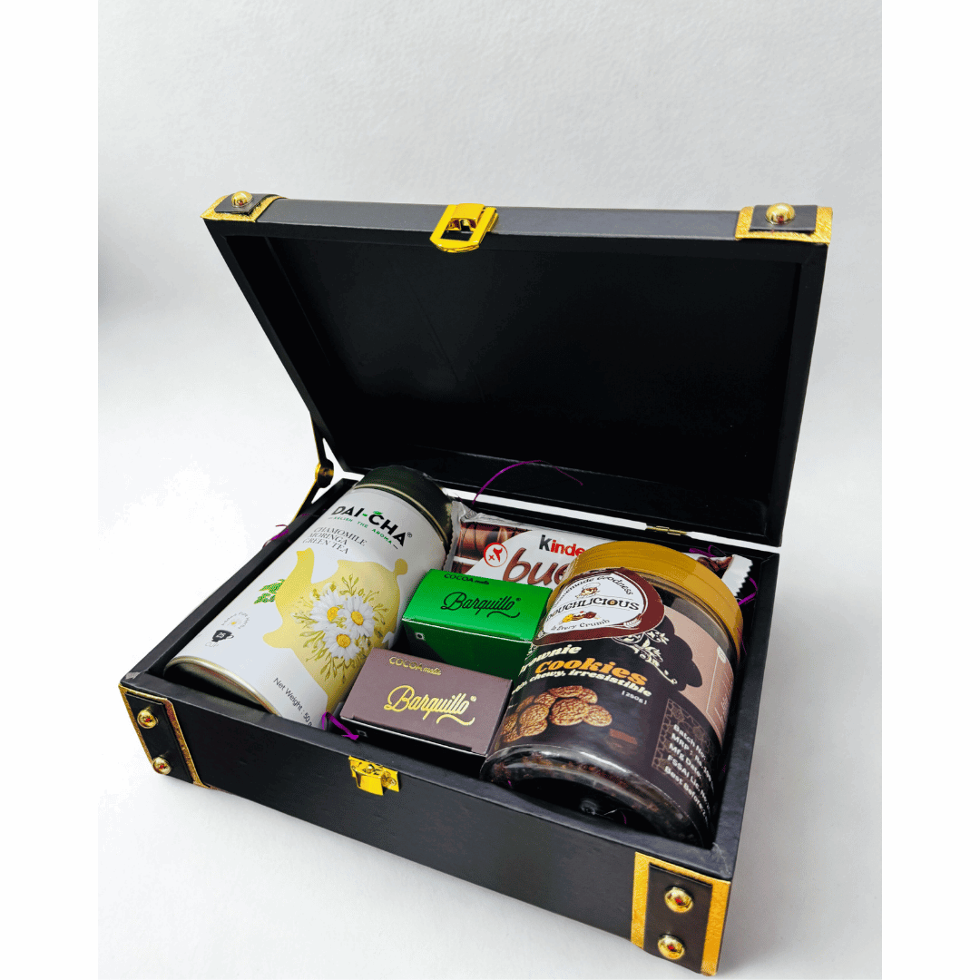 Luxury Truck Box Gift Hamper – DAI-CHA & Twinings Teas, Kunafa, Protein Bars, Premium Chocolates & Gourmet Cookies | Corporate & Festive Gifting