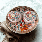 Pichwai Basket with Meena Print & 2 Jars – Festive Gift Hamper (8” & 10”) | GS122
