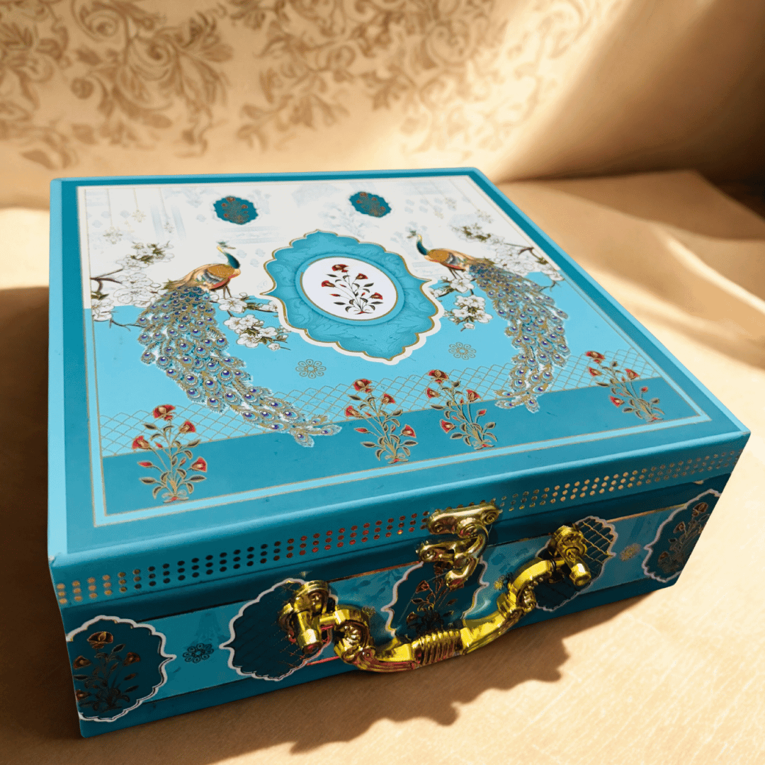 Royal Indulgence 4 IN 1 Jar Box Gift Hamper – Luxury Chocolates, Kunafa from Dubai, Protein Bar & Custom Festive Gifting