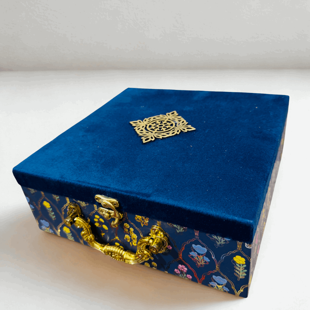 Luxury Box 4 IN 1 Jar Gift Hamper | Premium Chocolates, Kunafa from Dubai, Protein Bar & Teas