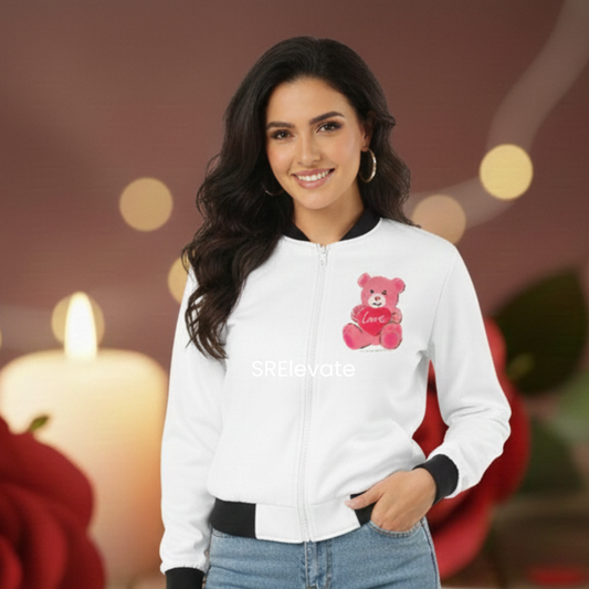 Teddy Love -Women's Valentine Special Bomber Jacket