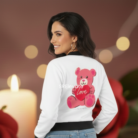 Teddy Love -Women's Valentine Special Bomber Jacket