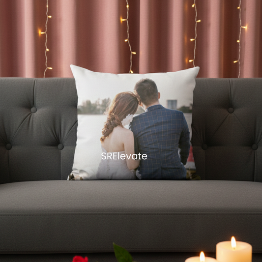 Personalized Couple Photo Cushion Cover