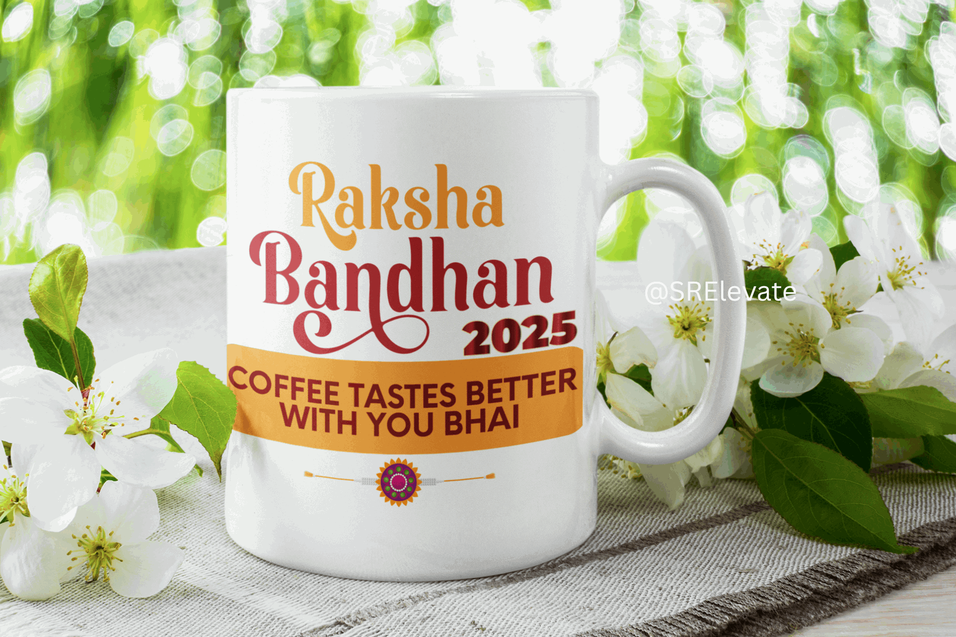 Custom Rakhi Mug - Coffee Tastes Better With You Bhai | Raksha Bandhan 2025 Gift Mug for Brother