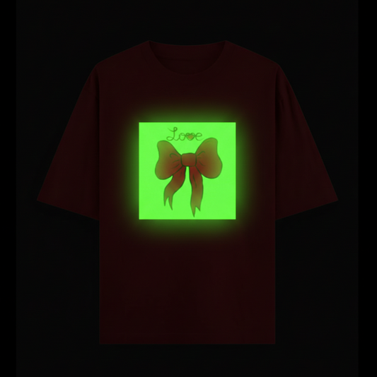 Valentine Glow-In-The-Dark Oversized T-Shirt for Couples