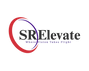 Logo of SR Elevate with a red and purple circular design on a white background
