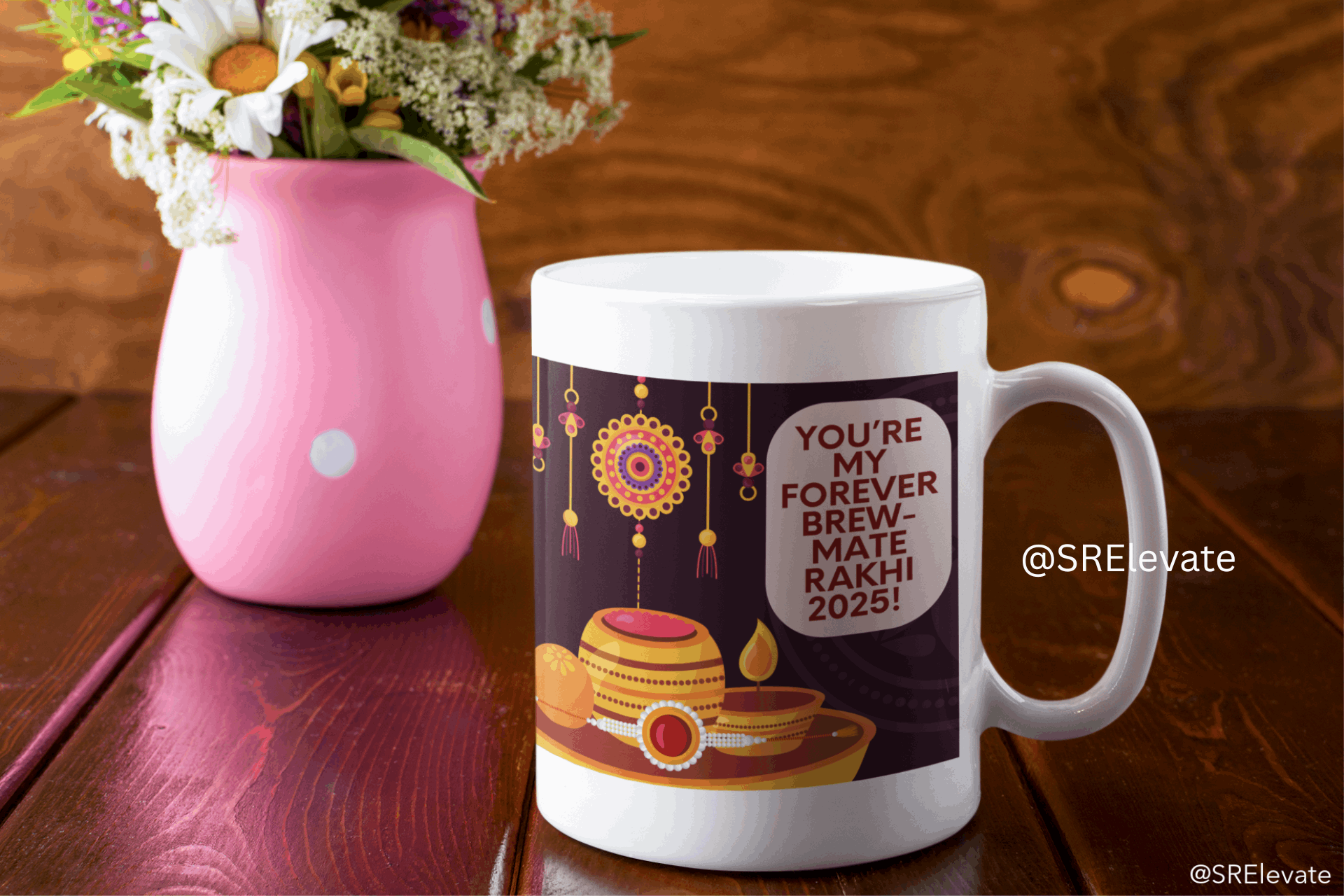 Forever Brewmate Rakhi Mug 2025 – Custom Coffee Mug for Brother | Personalized Raksha Bandhan Gift Mug