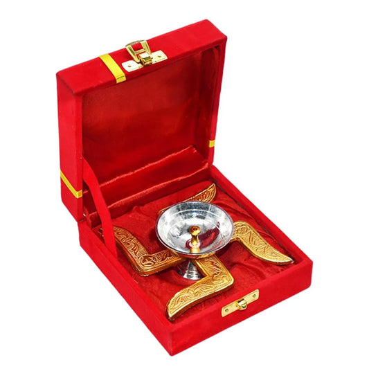 Premium Swastik Decorative Diya Gift Box Set